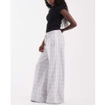 adidas Originals plaid track pants in gray