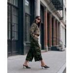 Lioness exclusive Frankie tie detail cropped wide leg capri pants in camo