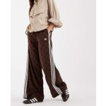 adidas Originals Firebird polka dot track pants in brown