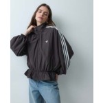 adidas Originals Blousy Oversized Firebird track top in night brown