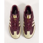 adidas Originals Samba OG sneakers in burgundy and warm vanilla rhinestone