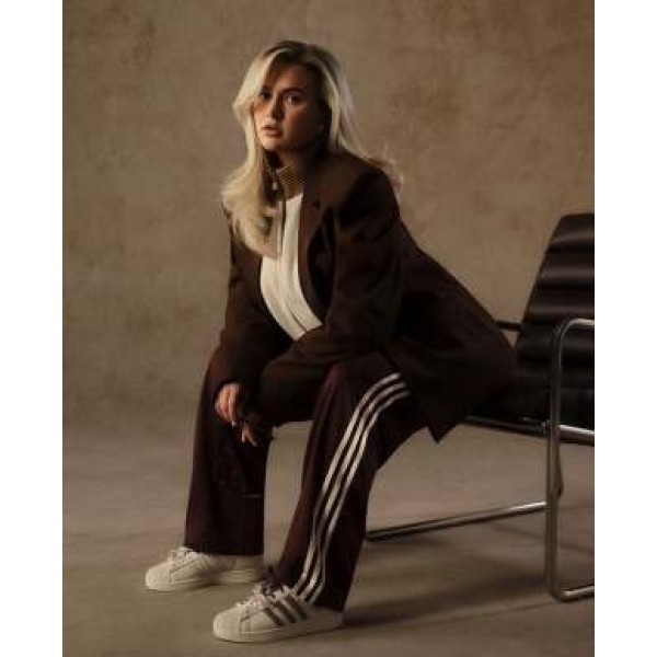 adidas Originals x Molly-Mae Superstar Latte sneakers in cream and brown with double lace
