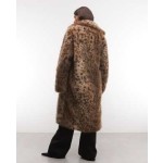 Reclaimed Vintage unisex faux fur maxi coat in soft tiger print