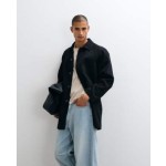 ASOS DESIGN wool look coat in black