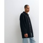 ASOS DESIGN wool look coat in black