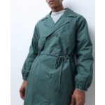 Reclaimed Vintage unisex oversized trench coat with cinched detail in green