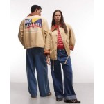 Reclaimed Vintage unisex retro jacket with contrast cord collar in ecru