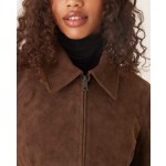 Free People river faux suede jacket in brown