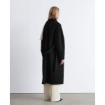 & Other Stories belted wool coat in black