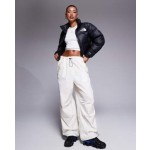 The North Face Nuptse cropped down puffer jacket in black