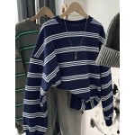 SHEIN LUNE Women's Casual Light-Colored Leopard Print Crew Neck Sweatshirt, Suitable For Autumn/Winter Winter Outfit For Women,Fall Clothes For Women